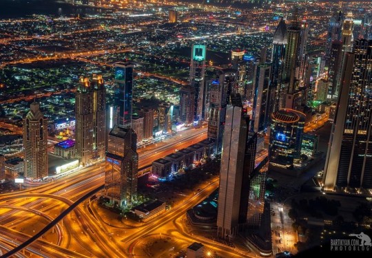 Sheikh Zayed Road from Burj Khalifa