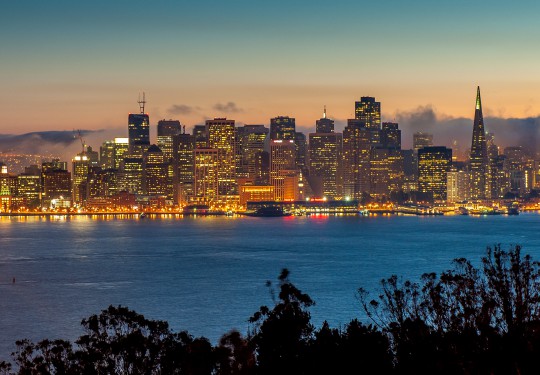 San Francisco Down town view from Treasure Island